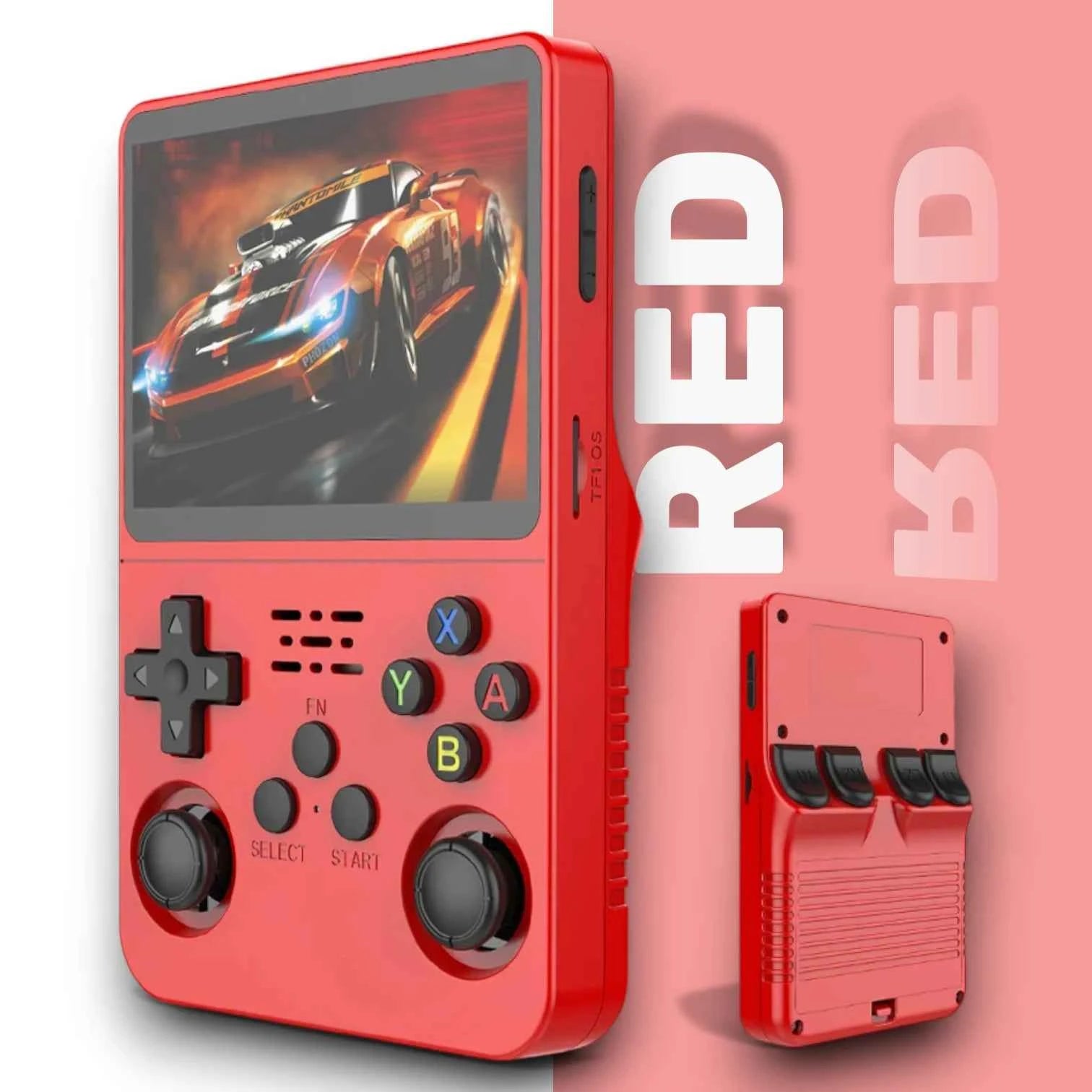 R36S Retro Handheld Console with 3.5 inch IPS Display, Open Source Linux System and Portable Classic Game Support
#Color=Red,Rosso