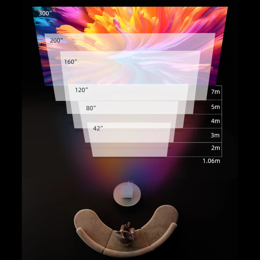 T30 Smart Projector Android Dual WiFi Native 1080P 4K Support Home Theater