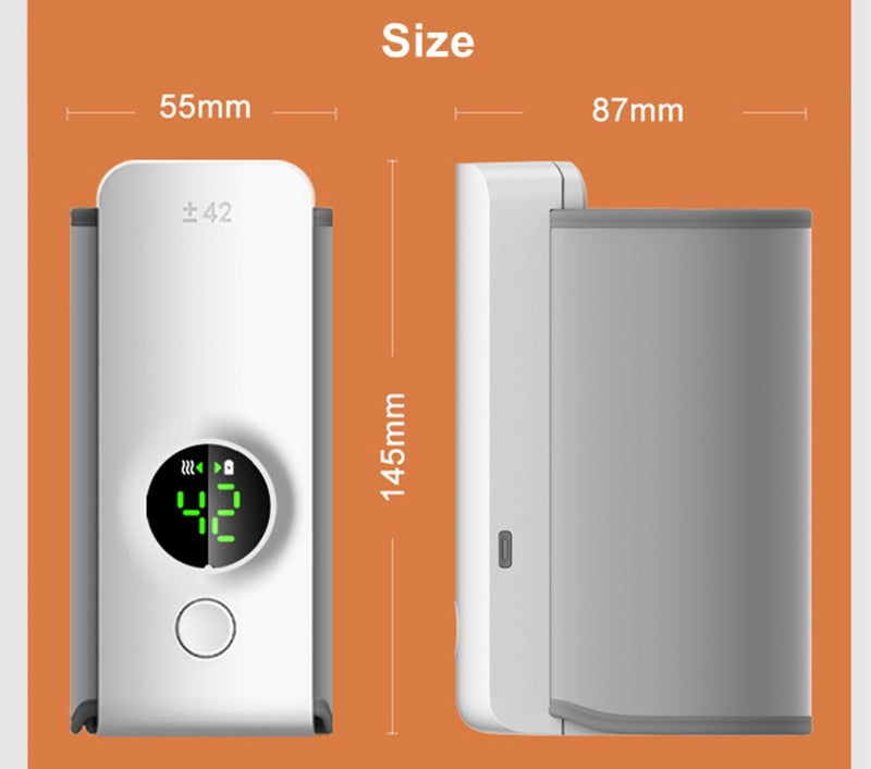 Portable Bottle Warmer USB-Charging Heater for Constant Temperature and Universal Baby Bottle Compatibility