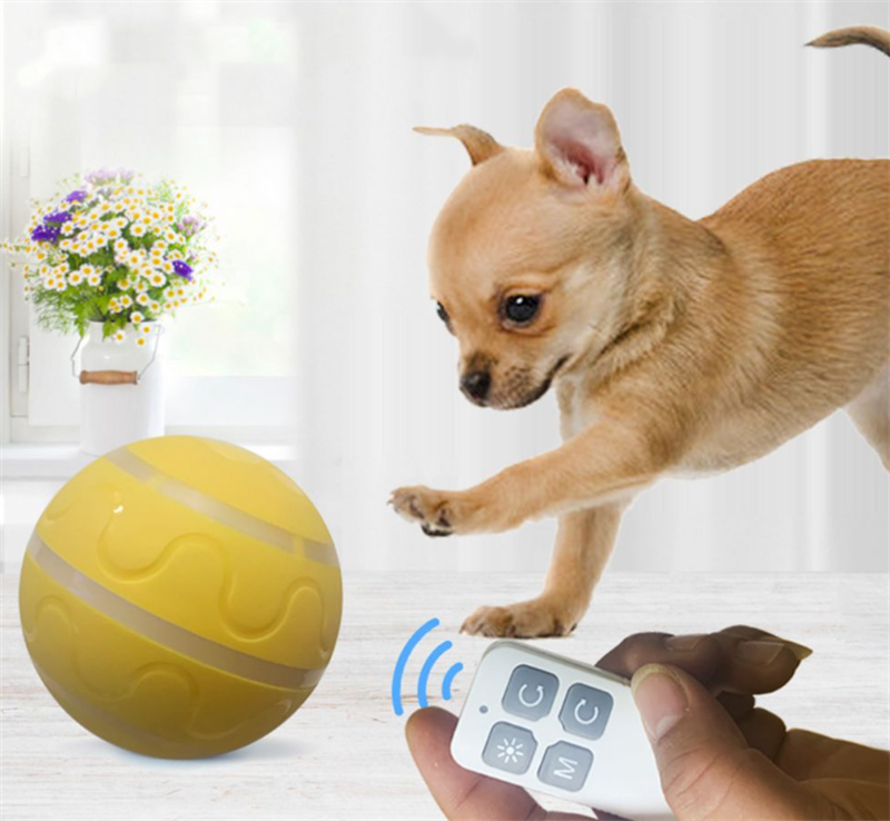 Interactive Pet Ball USB Rechargeable Smart Toy with Self-Rotation for Cats and Dogs, Automatic Movement and Motion Sensing