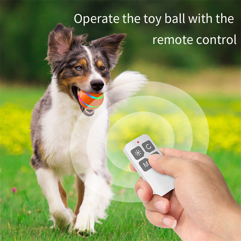 Interactive Pet Ball USB Rechargeable Smart Toy with Self-Rotation for Cats and Dogs, Automatic Movement and Motion Sensing