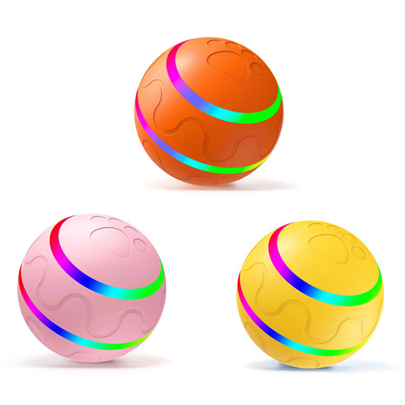 Interactive Pet Ball USB Rechargeable Smart Toy with Self-Rotation for Cats and Dogs, Automatic Movement and Motion Sensing