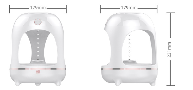 Levitating Humidifier Anti-Gravity Water Drops Fountain with LED Light & Air Purifier Effect