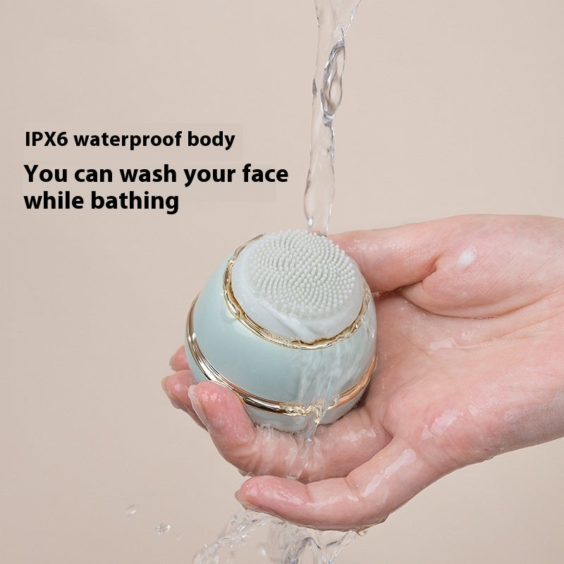 Facial Cleansing Brush with Soft Head, Silicone and Bamboo Charcoal - Electric Deep Facial Cleansing Device