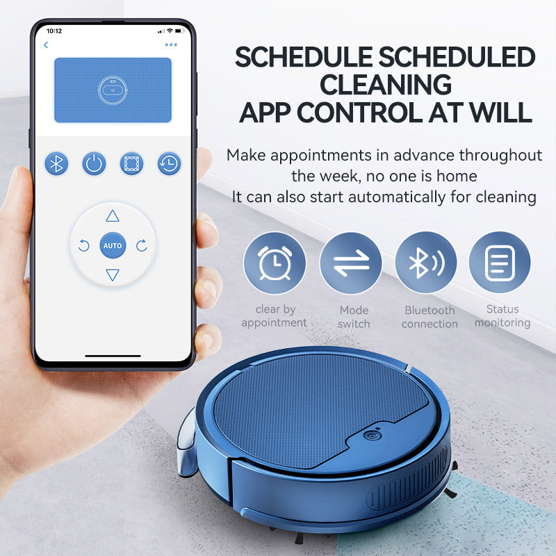 Smart Cleaning Robot Large Water Tank, Remote App Control, Planned Cleaning Path, Quiet Operation, 2000Pa Powerful Suction
