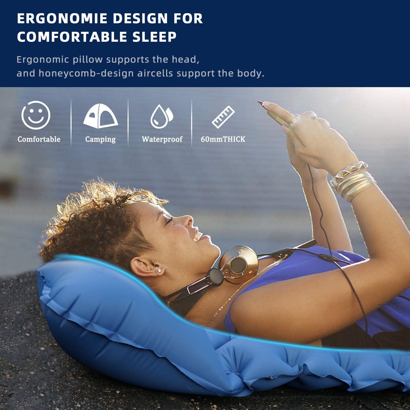 Inflatable Camping Mattress Outdoor Sleeping Pad