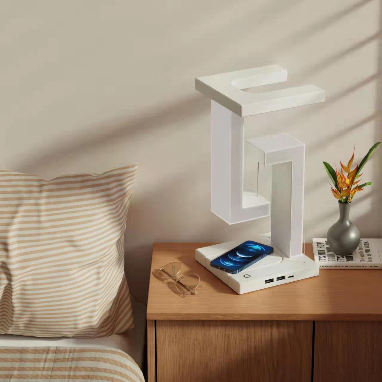 Floating Lamp – Suspension Light with Wireless Charging for Bedroom & Home Decor