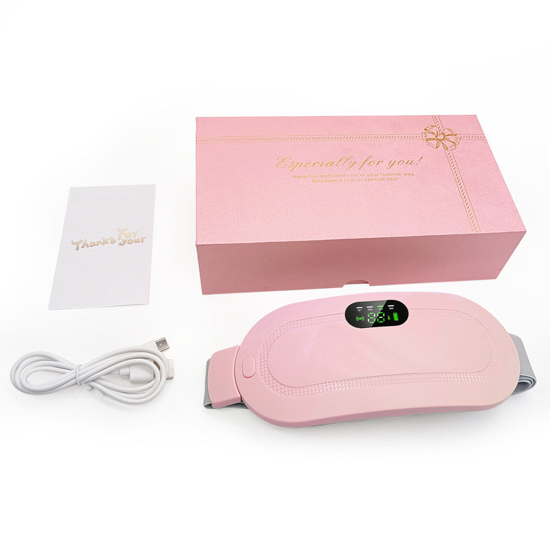 Menstrual Relief Belt Smart Heating Pad with Vibration for Cramps, Abdominal Massage & Period Pain Therapy