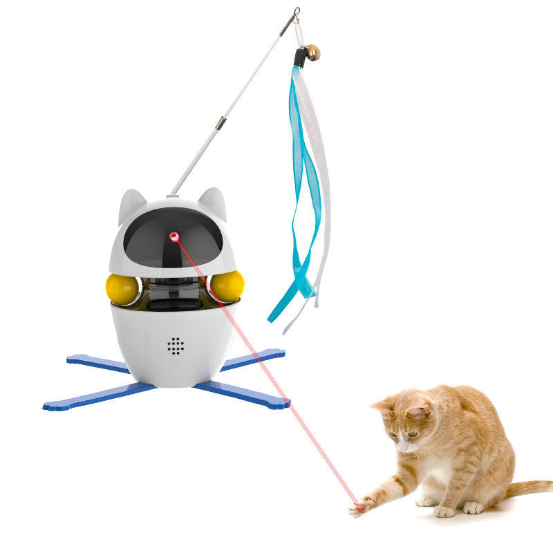 Interactive Spill Ball Automatic Cat Stick & Treat Dispenser Toy Set