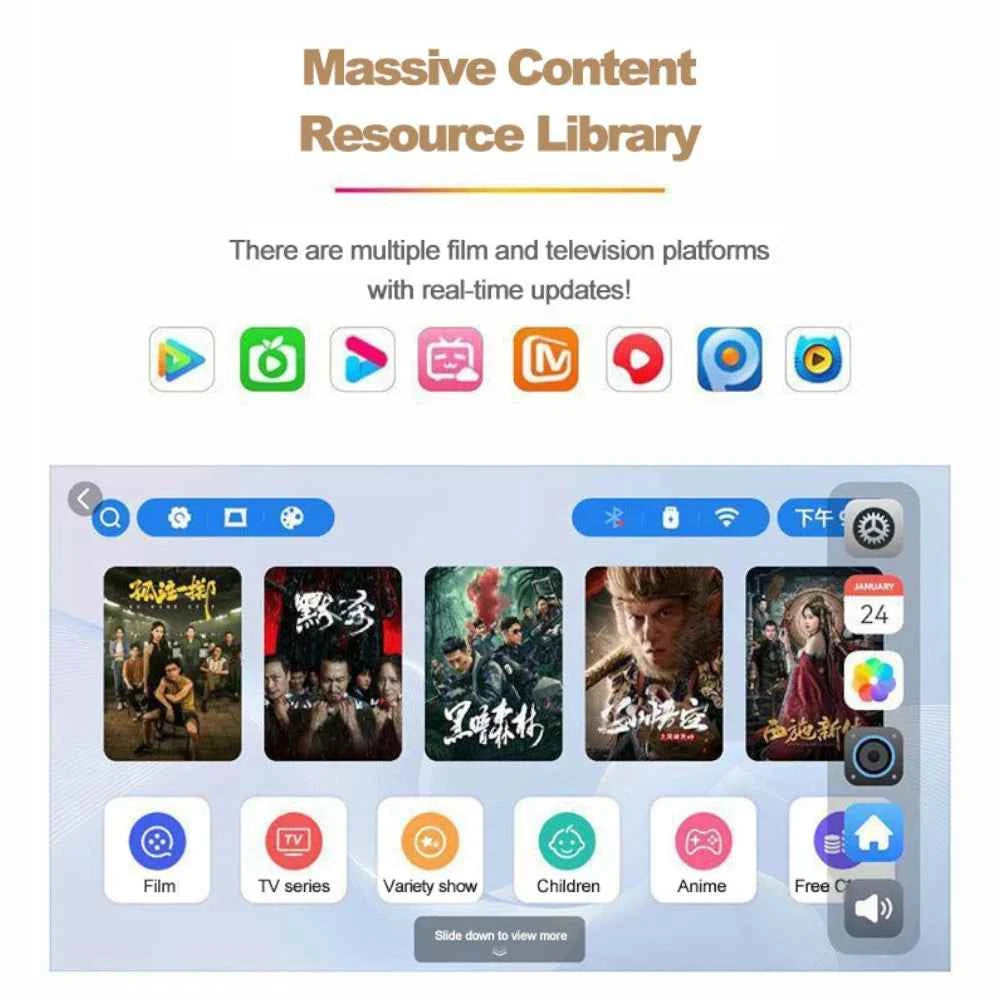 A2 Pro Projector Dual Screen Touch HD Portable Smart Cinema