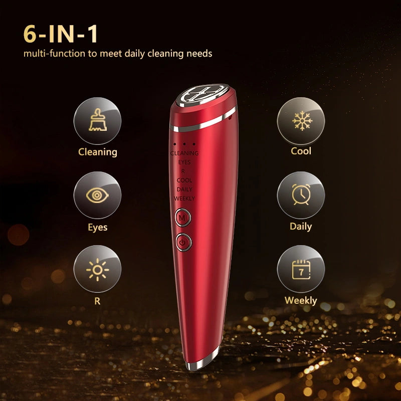 Face & Neck Massager | RF EMS Photon Lifting and Skin Tightening Facial Massager, Premium Quality
#Color=Red,Rosso