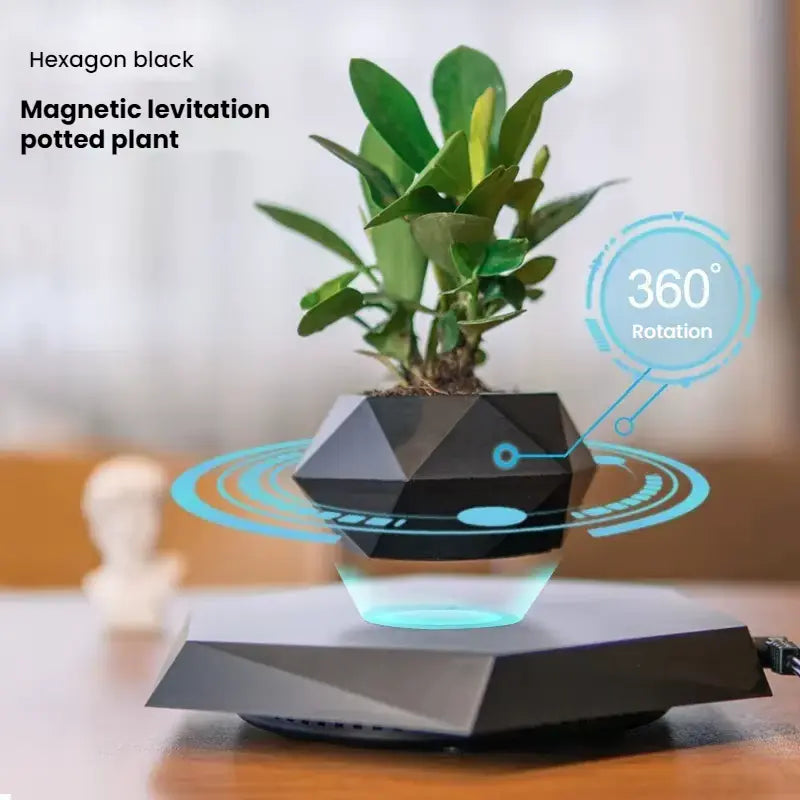 Magnetic Levitation Planter, Nordic Floating Flower Pot for Indoor Decor and Creative Home Gifts
#Color=Black,Nero