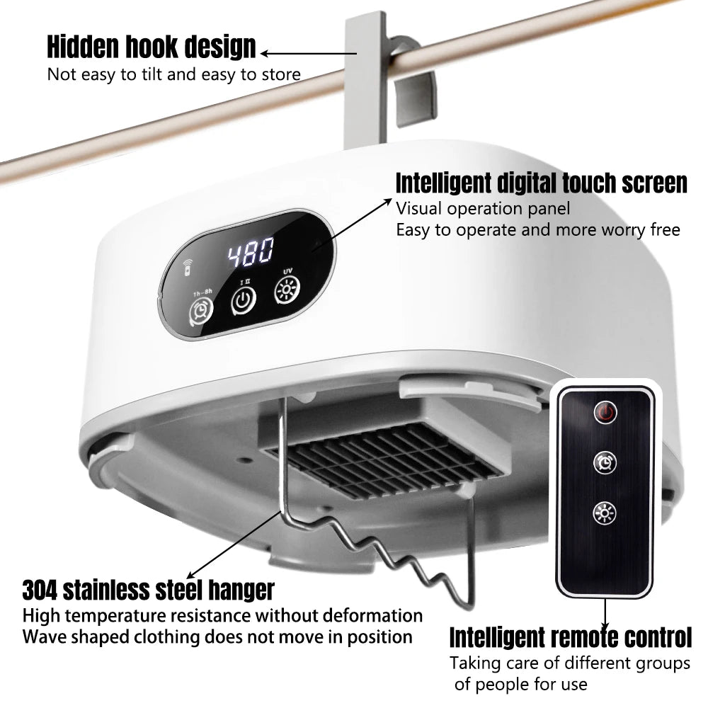 Mini Clothes Dryer 600W Fast-Drying Foldable Portable Machine for Light Laundry, Underwear and Baby Clothes