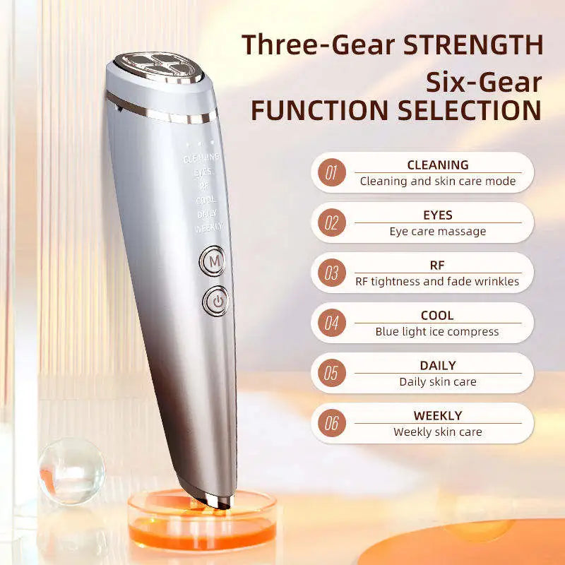 Face & Neck Massager | RF EMS Photon Lifting and Skin Tightening Facial Massager, Premium Quality
#Color=Silver,Argento