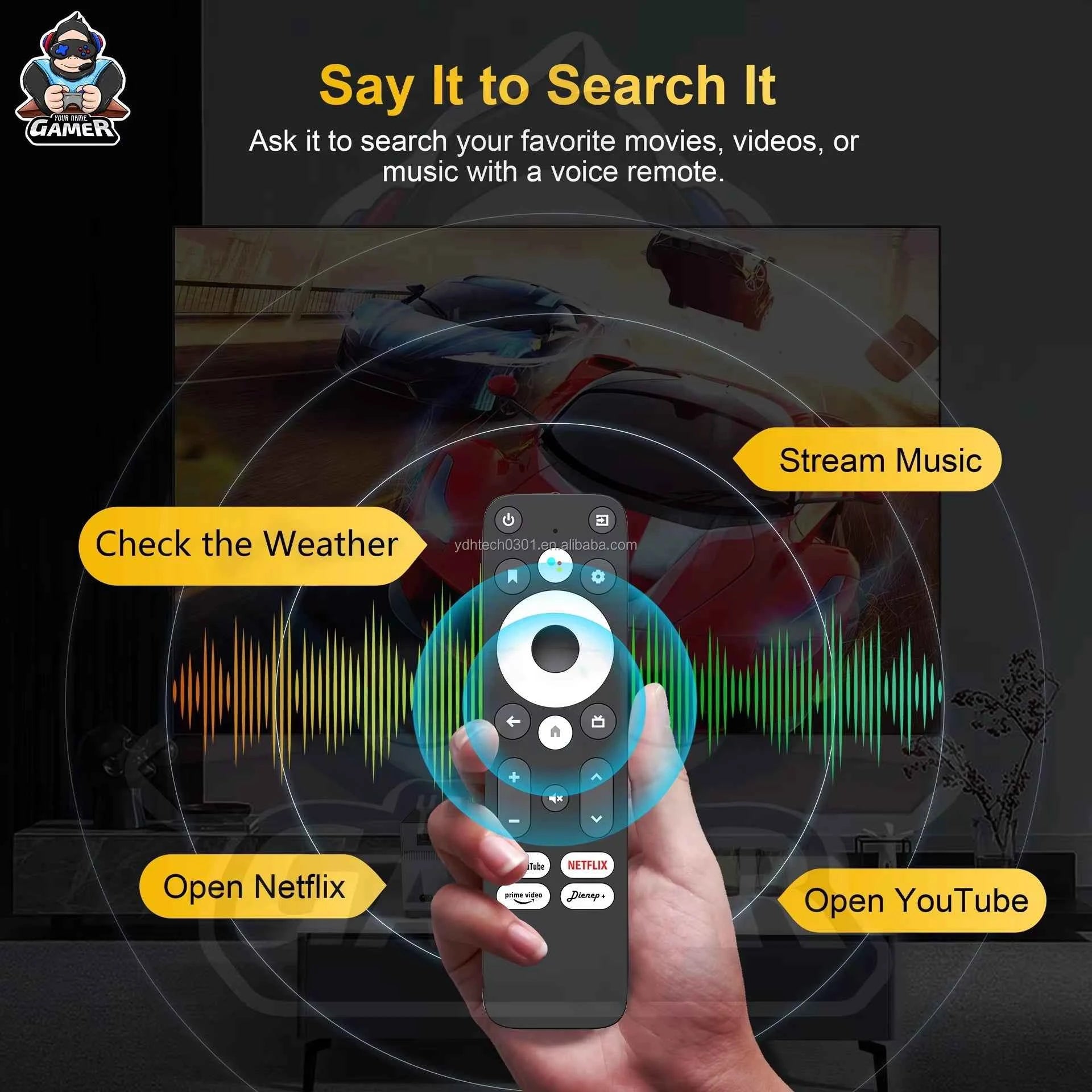 HCS350 Pro Smart Mini Projector | 4K Input, Android 11, 450 ANSI Lumens. 150" Home Cinema