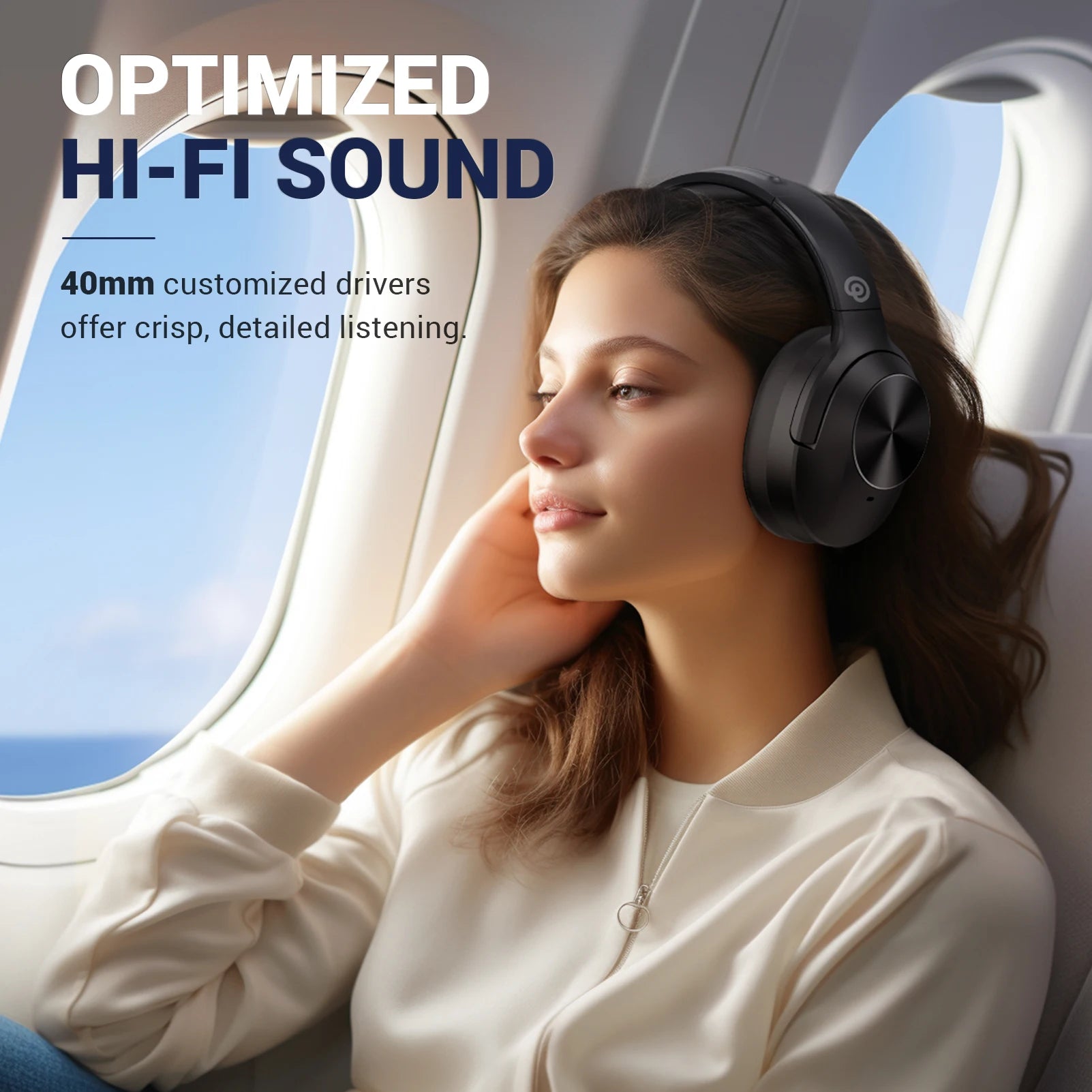 COWIN E11 Headphones Wireless and Wired with Active Noise Control, Bluetooth 5.2 Connectivity, and Hi-Fi Sound