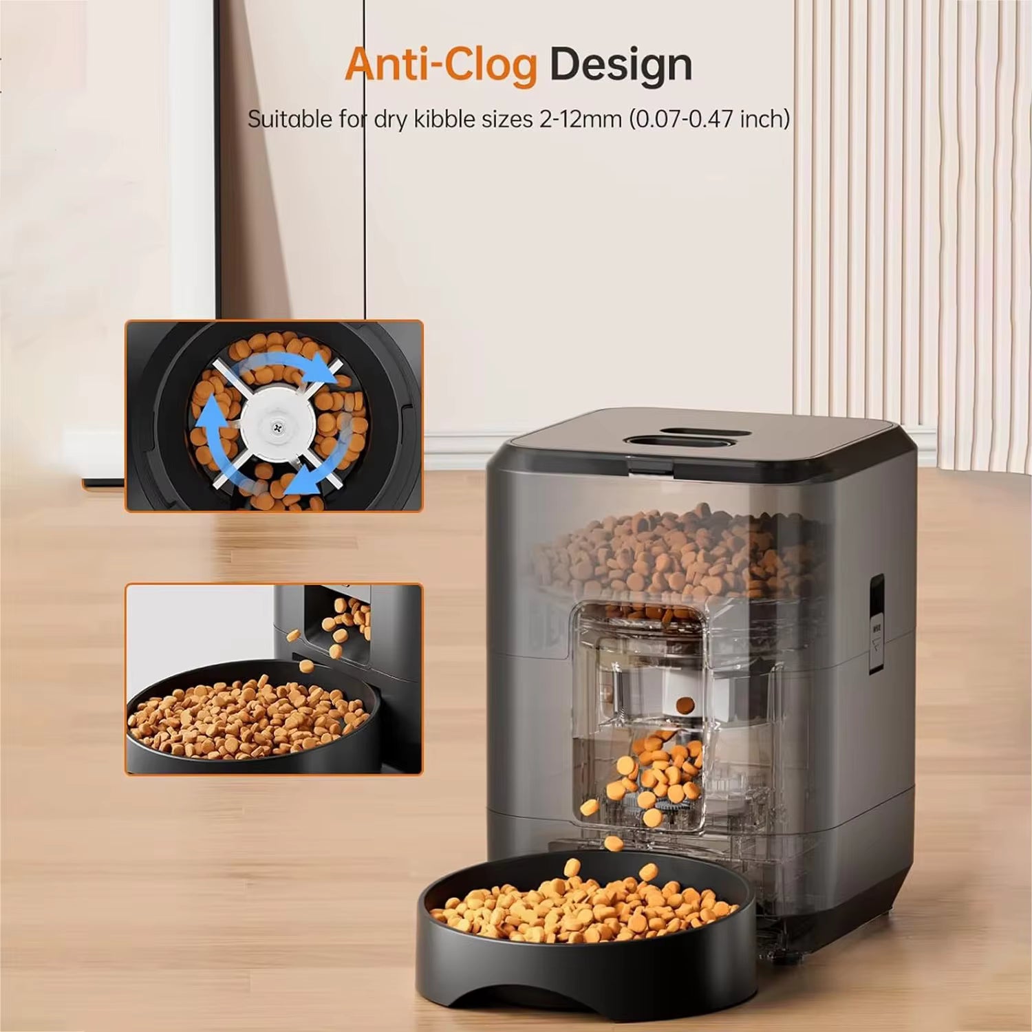 Smart Pet Feeder 2L Automatic Cat and Dog Food Dispenser with Timed Portions and APP Control