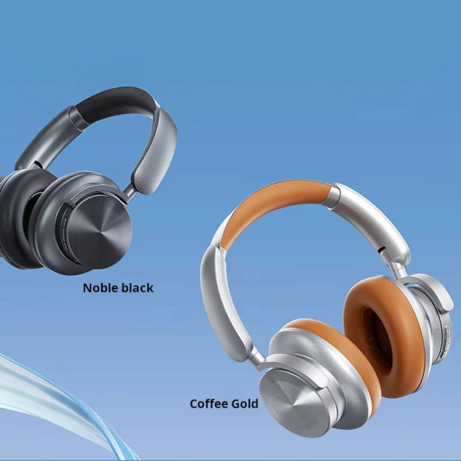 H60 Wireless Earphones Active Noise Cancelling Metallic Finish Sport Design LED