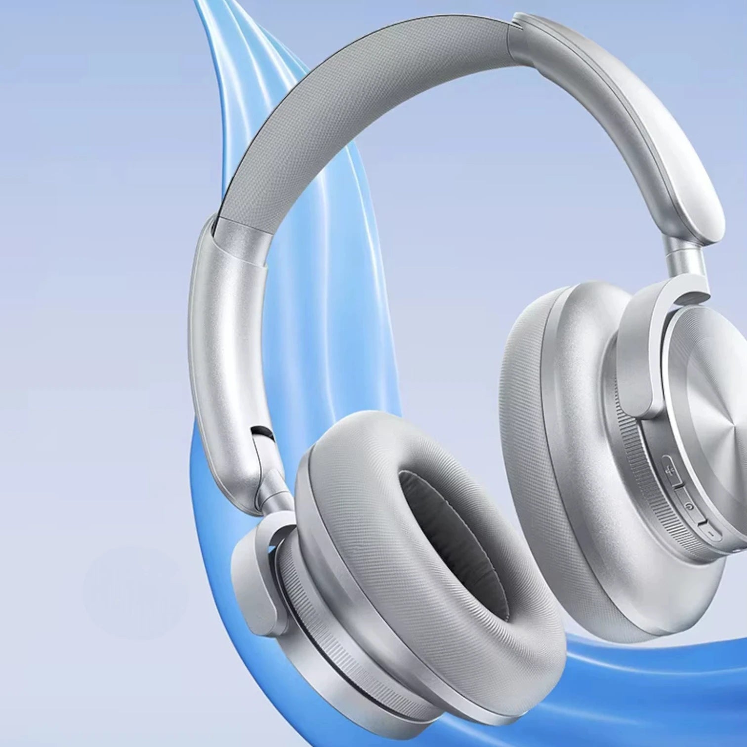 H60 Wireless Earphones Active Noise Cancelling Metallic Finish Sport Design LED