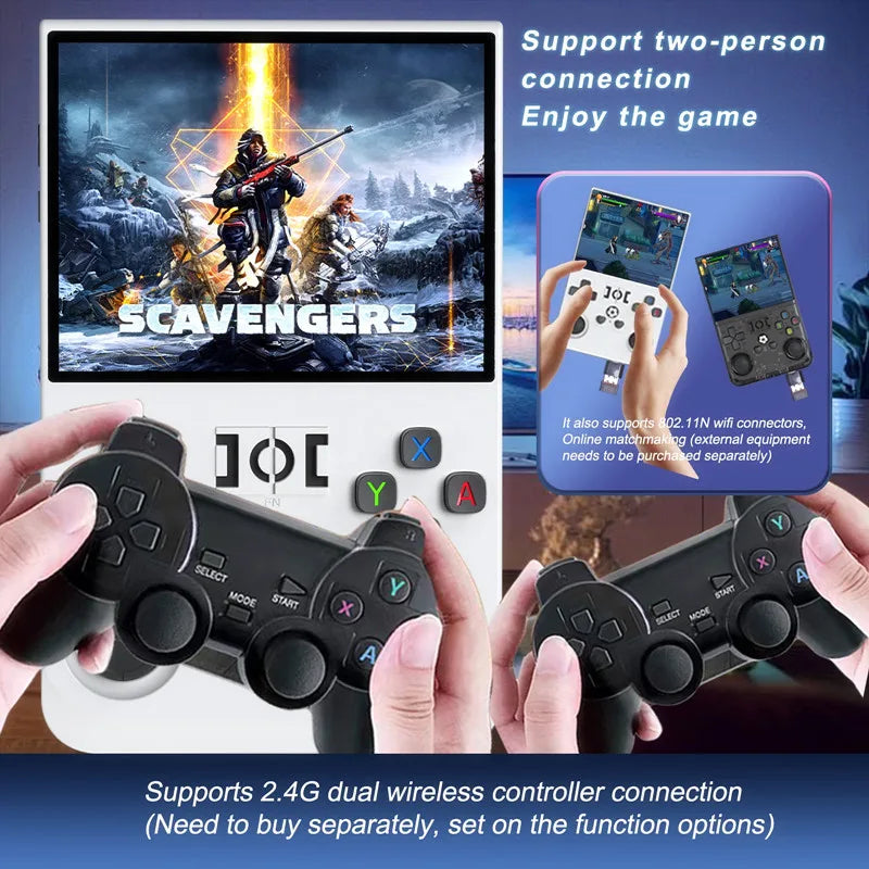 R36 Pro Console 640×480 Retro Handheld Gaming System with 64GB or 128GB Storage, TV Output, and Classic Arcade Support