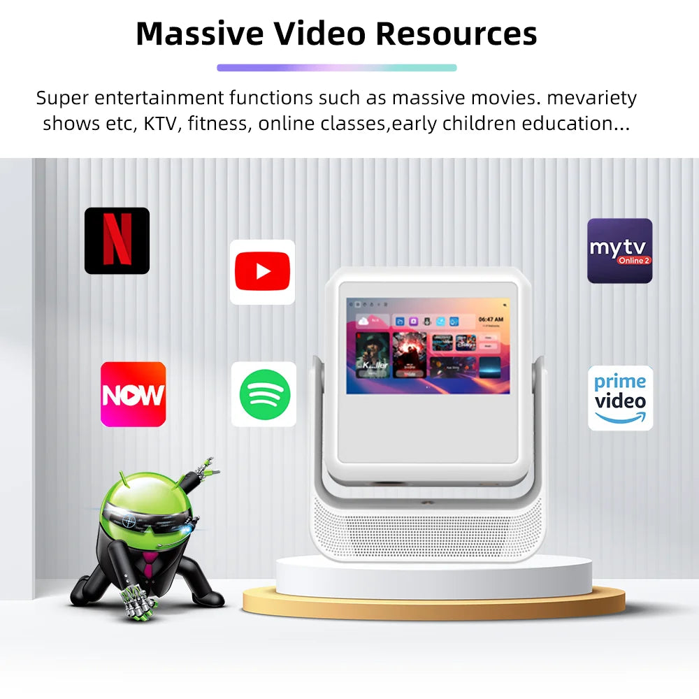 C3 Flick Projector Smart Touch Pad, Android OS, 5G WiFi, Bluetooth, 4K Presentation Equipment