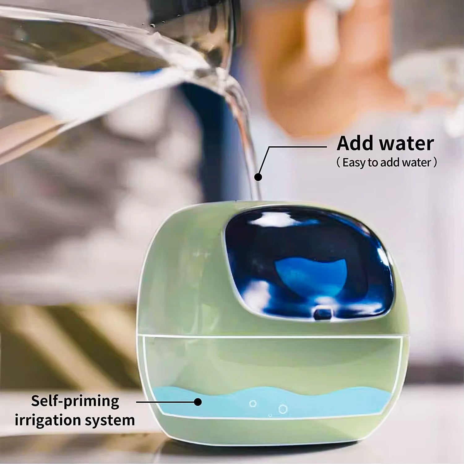AI Smart Planter Gesture Interaction Gardening Device with Real Time Water Monitoring, Intelligent Pots for Smart Home