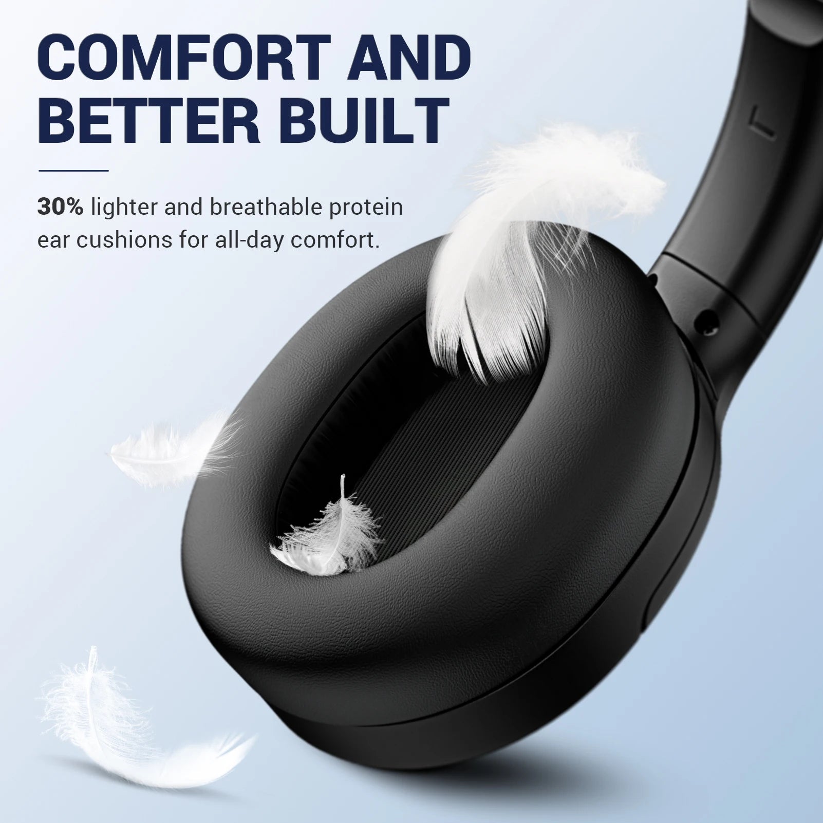 COWIN E11 Headphones Wireless and Wired with Active Noise Control, Bluetooth 5.2 Connectivity, and Hi-Fi Sound