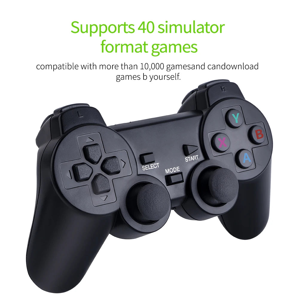 Retro Game Stick – 2.4G Wireless Console, 4K Output, 20,000+ Games, 64GB, Plug & Play Emulator for GBA/FC/PS1/MD/Dendy