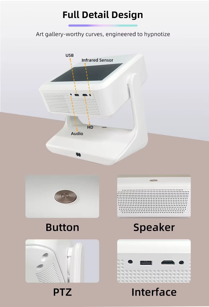 C3 Flick Projector Smart Touch Pad, Android OS, 5G WiFi, Bluetooth, 4K Presentation Equipment