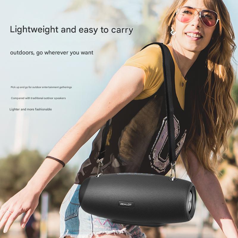 Portable Outdoor Speaker 60W Wireless Sound, Deep Bass, IPX6 Waterproof, Loud Party Speaker for Camping
