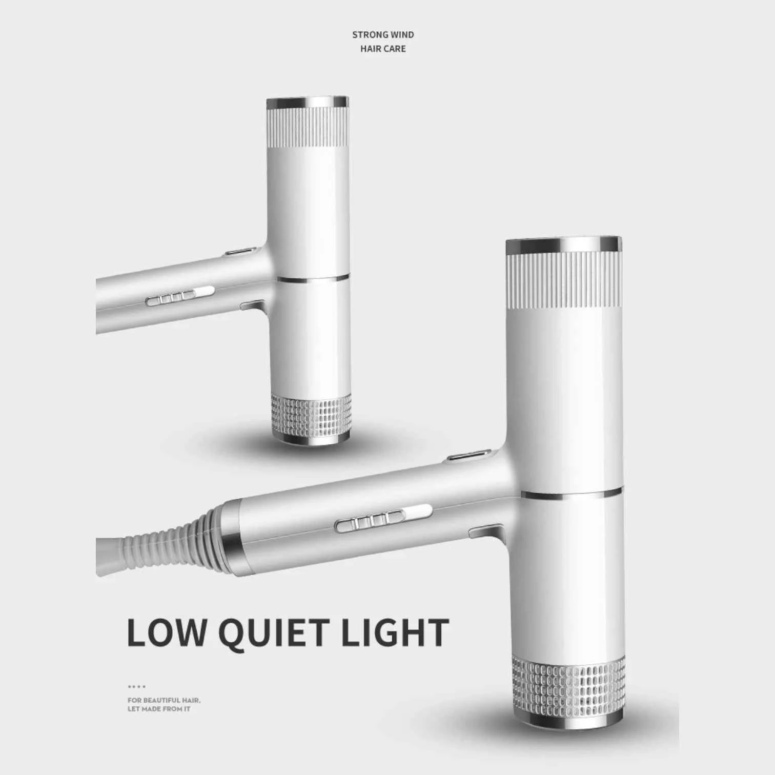 Hair Dryer Professional Negative Ion Technology, Fast Drying, Low Noise, Compact and Portable Styling Tool