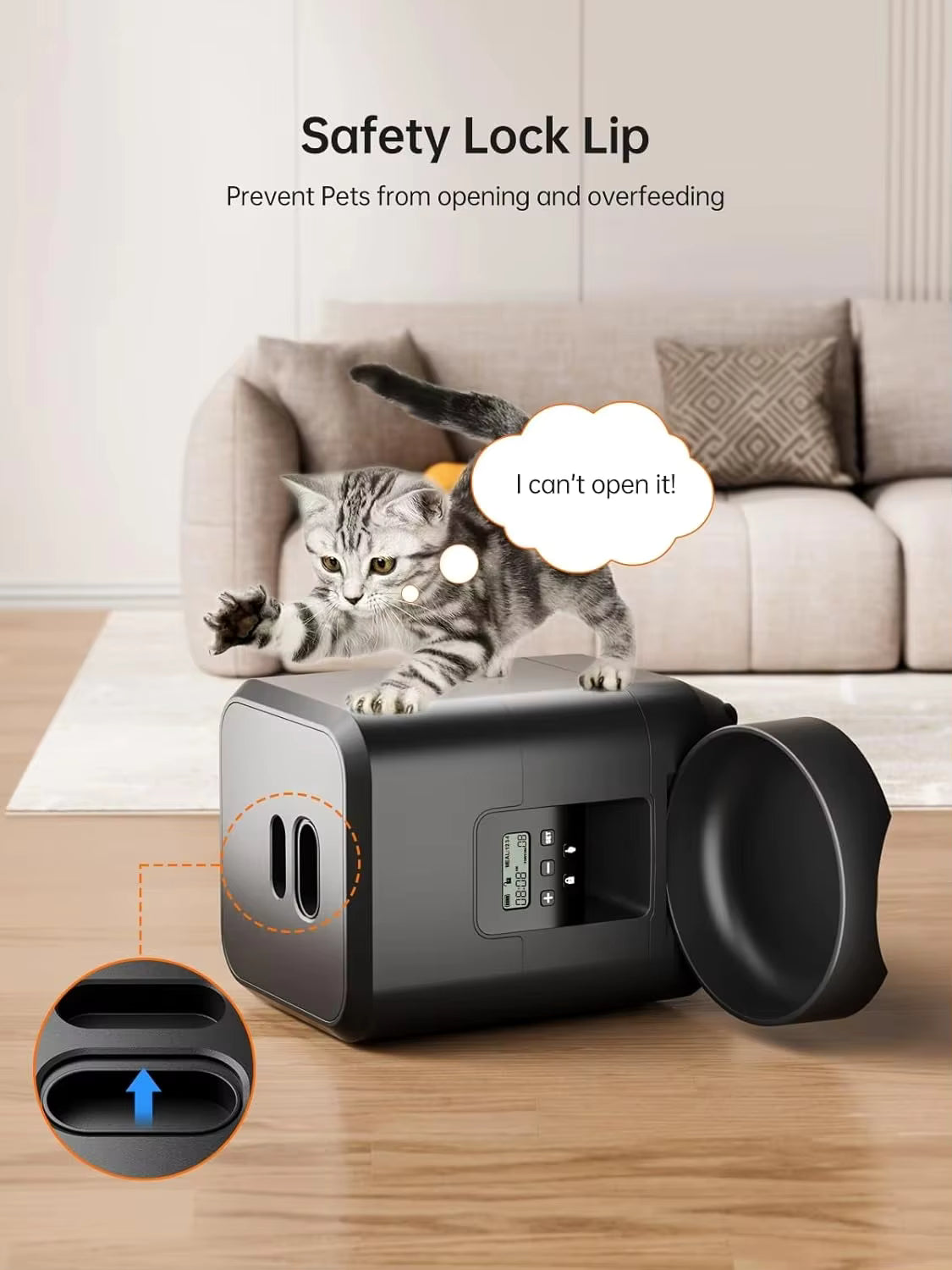 Smart Pet Feeder 2L Automatic Cat and Dog Food Dispenser with Timed Portions and APP Control