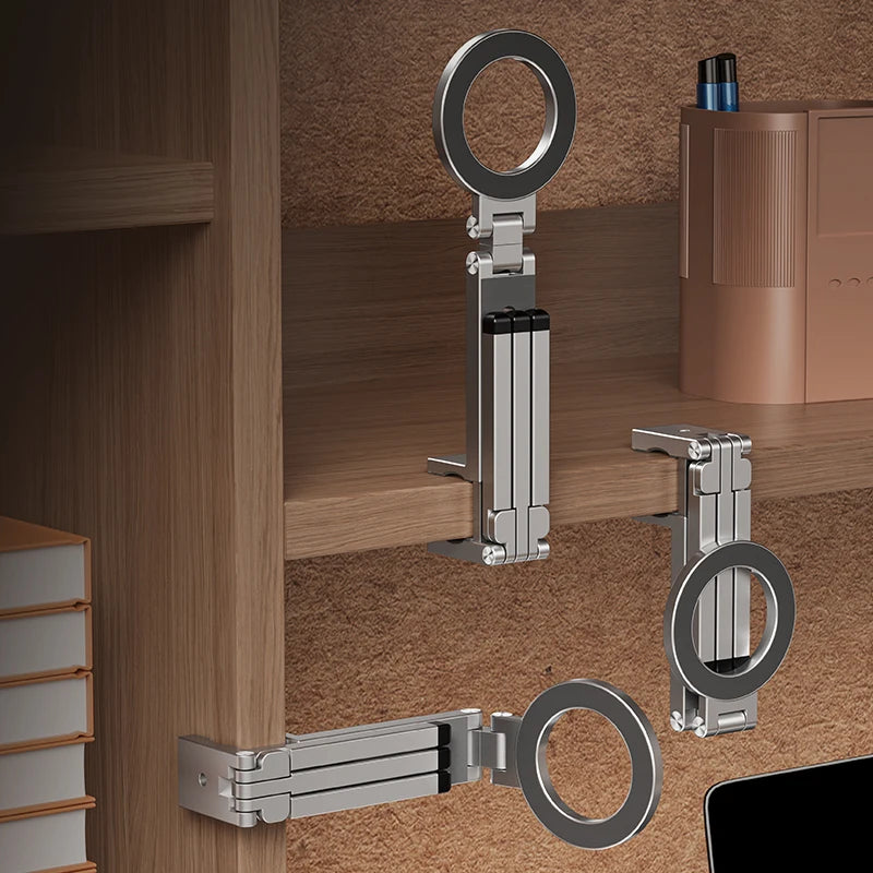Magnetic Tripod Stand 360° Rotating Foldable Pocket Mount Compatible with iPhone and MagSafe Phones