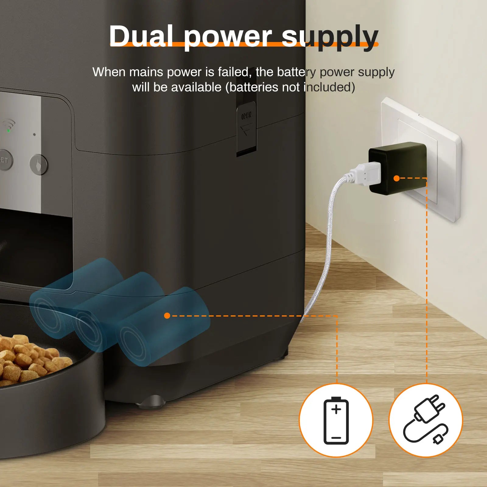 Smart Pet Feeder 2L Automatic Cat and Dog Food Dispenser with Timed Portions and APP Control