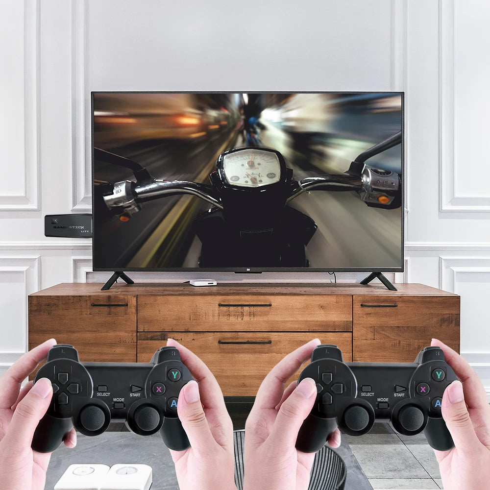 Retro Game Stick – 2.4G Wireless Console, 4K Output, 20,000+ Games, 64GB, Plug & Play Emulator for GBA/FC/PS1/MD/Dendy