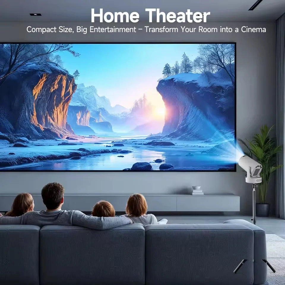 Dazzler HY300 Ultra mini projector 4K Ultra HD portable home theater with smart WiFi and Bluetooth for indoor and outdoor entertainment