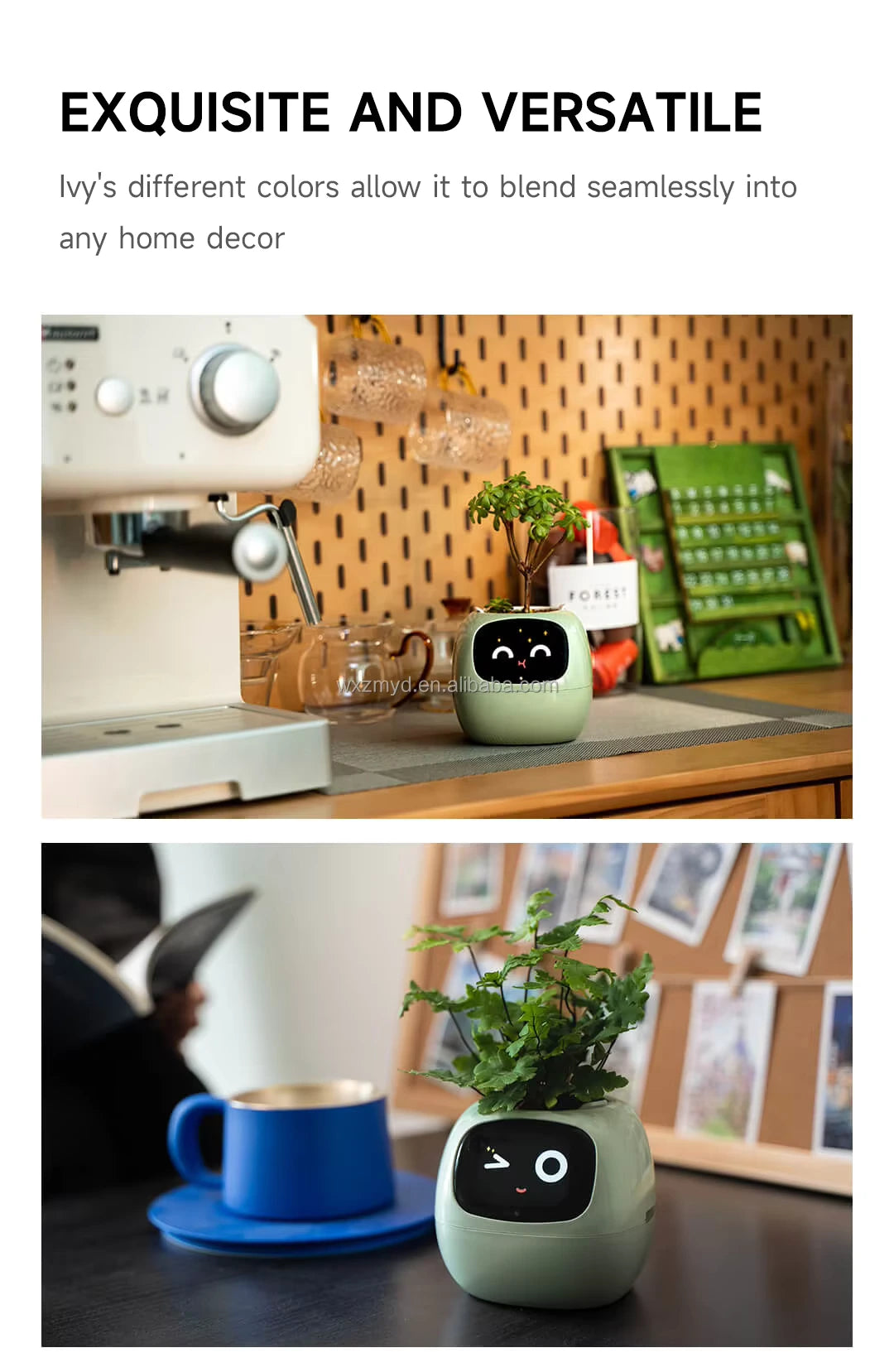 AI Smart Planter Gesture Interaction Gardening Device with Real Time Water Monitoring, Intelligent Pots for Smart Home