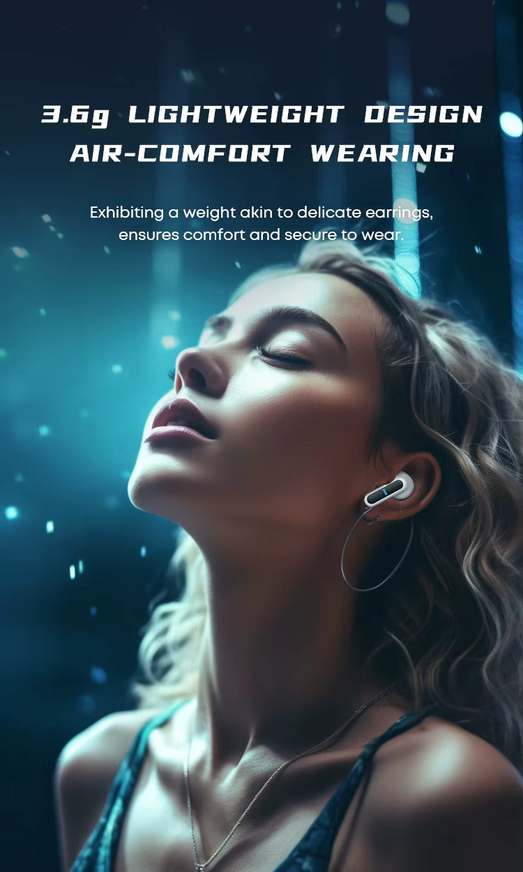 Langsdom Gaming Earbuds – Bluetooth Headset with Mic, HiFi Bass Stereo Sound, TWS True Wireless, Sports Fit, LED Design
