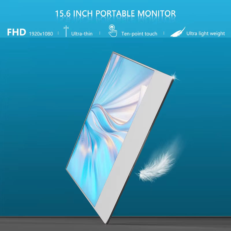 SIBOLAN Slim Monitor 16 Inch 1080P Portable Display, Ultra-Narrow Bezel, Ultra-Thin Unibody Design, On-Cell Touch, Mini HD, ODM Support