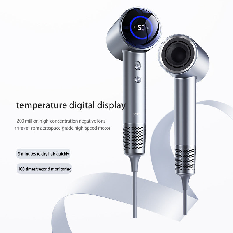 Hair Dryer LCD Display, 110,000 RPM High-Speed Airflow, Fast-Drying with Negative Ions, Professional Styling Tool