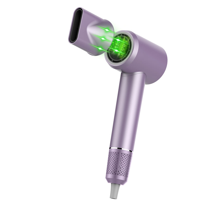 Hair Dryer LCD Display, 110,000 RPM High-Speed Airflow, Fast-Drying with Negative Ions, Professional Styling Tool
#Color=Purple,Viola