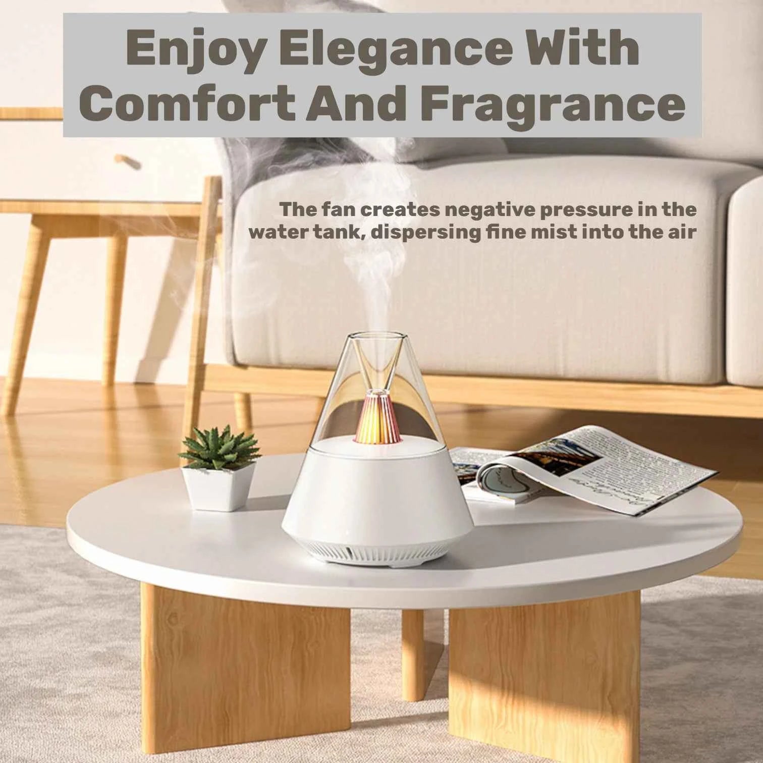 J33 Portable Humidifier Aromatherapy Diffuser Atmosphere Lamp Night Light USB