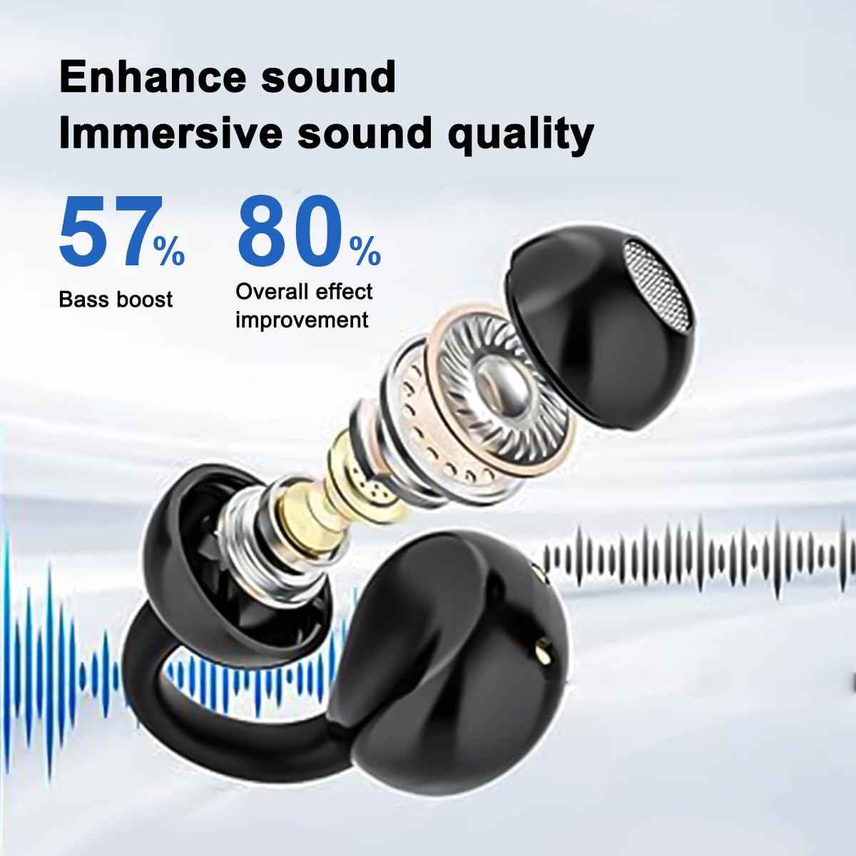 M91 Earbuds | Open Ear Wireless Earphones with Air Conduction, Hi-Res Sound, HD Calls