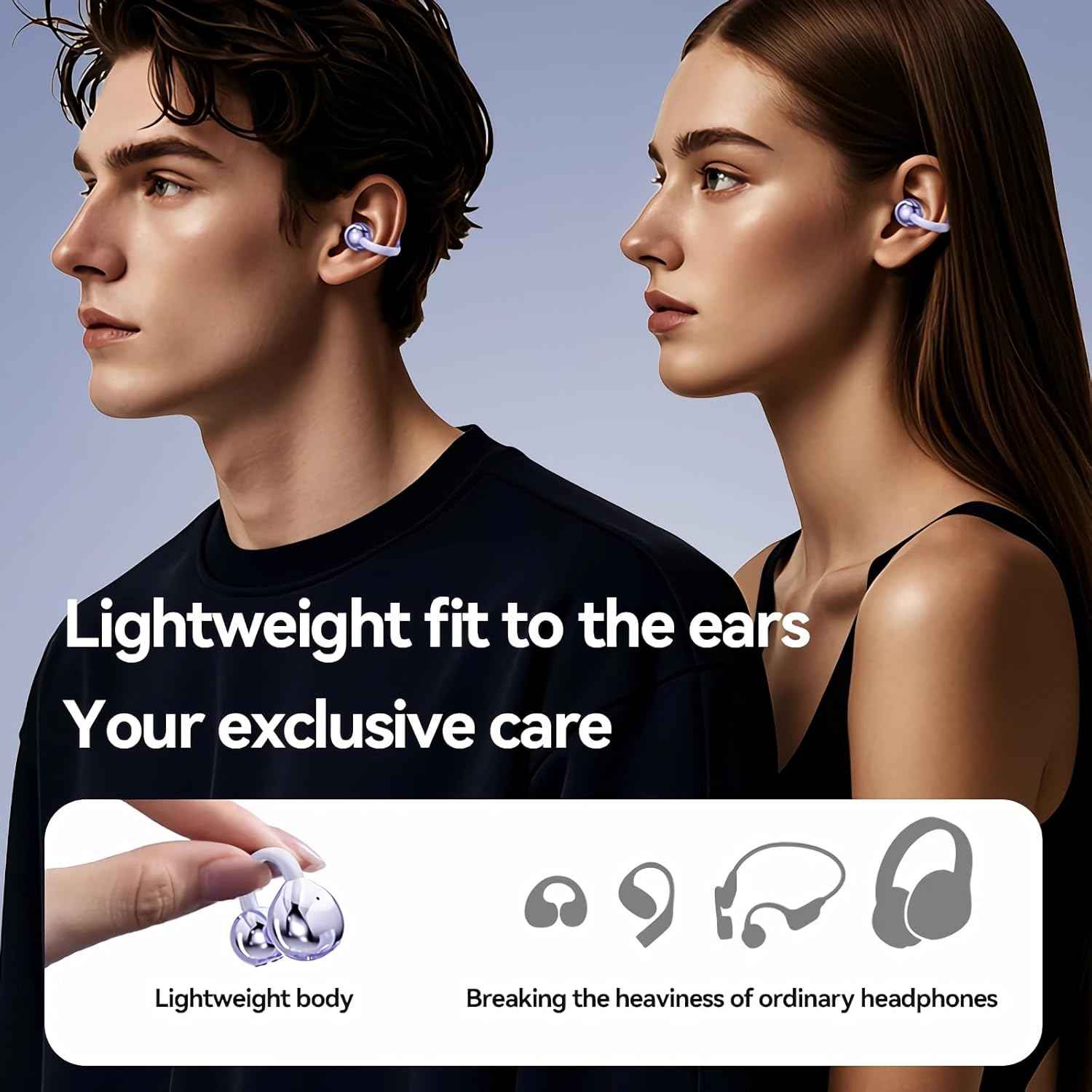 M91 Earbuds | Open Ear Wireless Earphones with Air Conduction, Hi-Res Sound, HD Calls