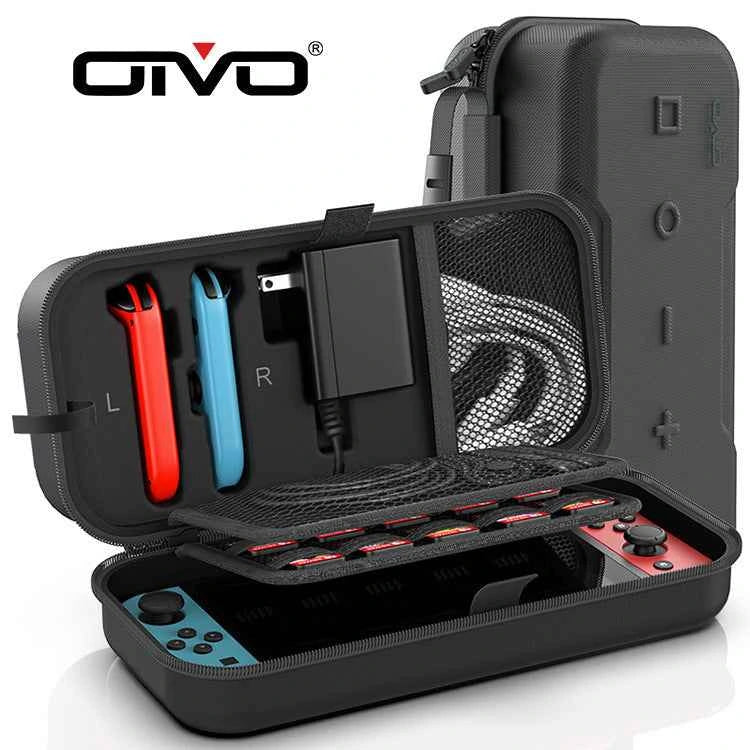 OIVO Switch Case | Large Waterproof Travel Bag for Nintendo Switch OLED #Color=Black,Nero