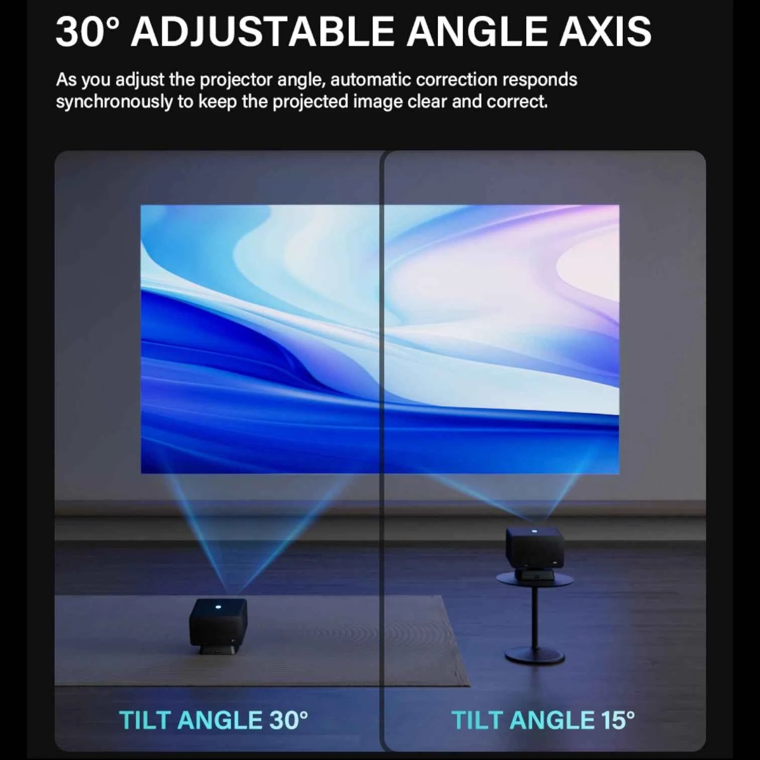 P50 1080P Home Projector 800 ANSI 4K UHD Auto Focus WiFi 6 Smart System