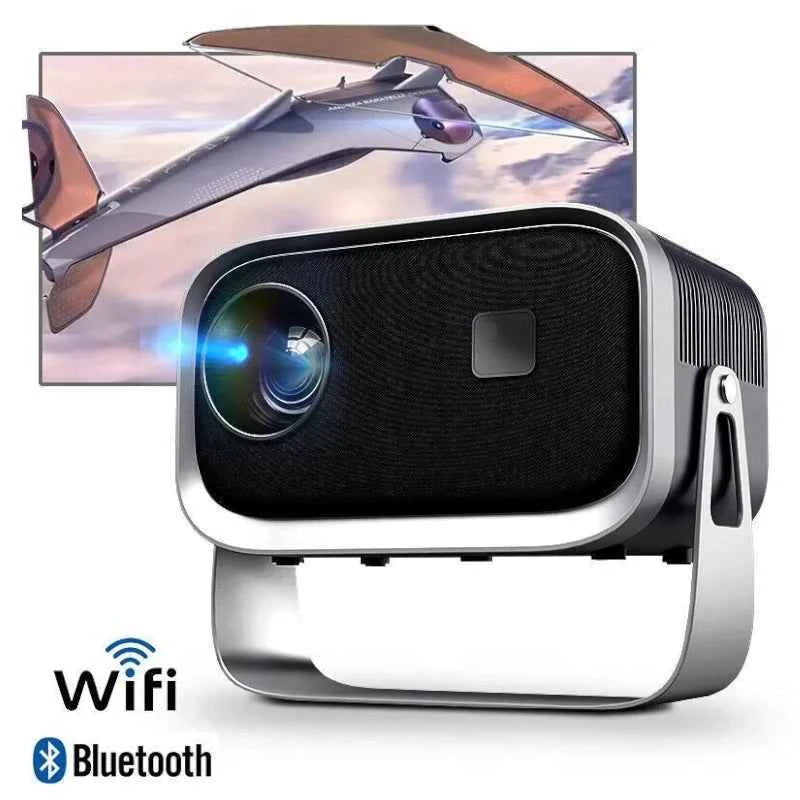 Mini Smart Projector - HD with 4K support, Dual-Band Wi-Fi, Android. Portable Outdoor Home Theater 200 Lumens