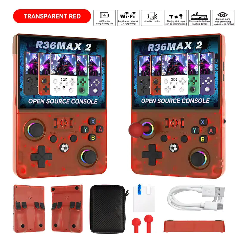 R36MAX 2 Retro Handheld, 4.5" IPS, 22000 Games | BeniTronica #Color=Red,Rosso
