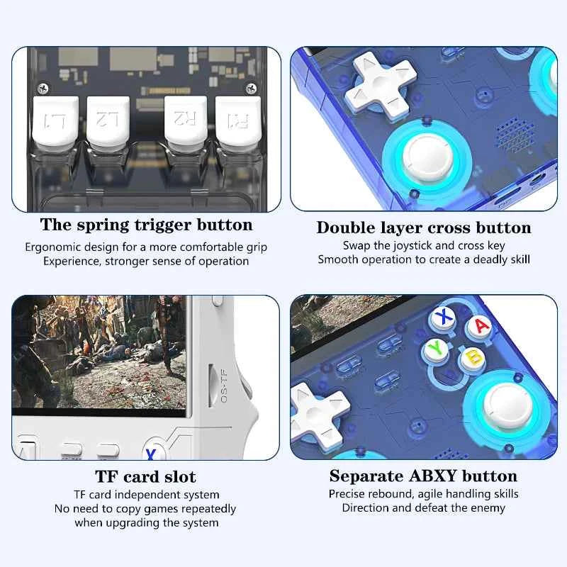 R36 Ultra Retro Handheld Console, 4.0" Display, Linux Open-Source System, Portable Video Game Player