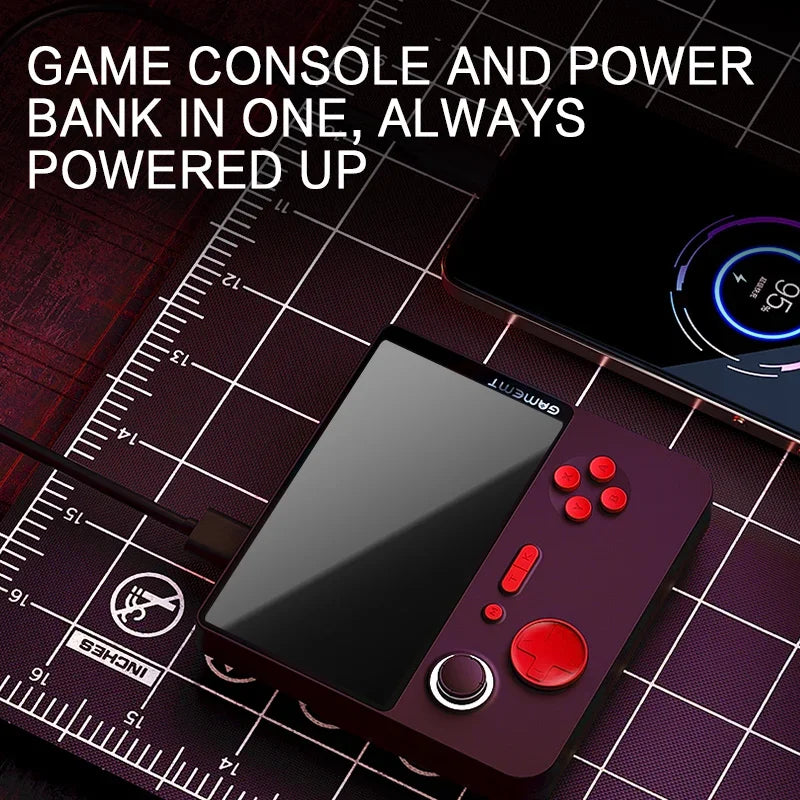 E5 Handheld Console Video Game Console 6000mAh Power Bank, 5-inch IPS Screen, 22W, Arcade Classic Gaming Console with Retro Games Machine